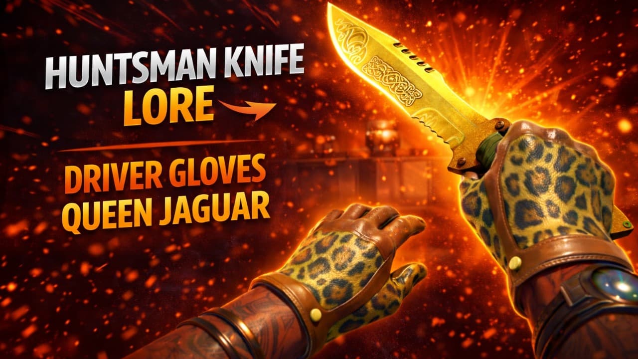 ★ Huntsman Knife | Lore + ★ Driver Gloves | Queen Jaguar