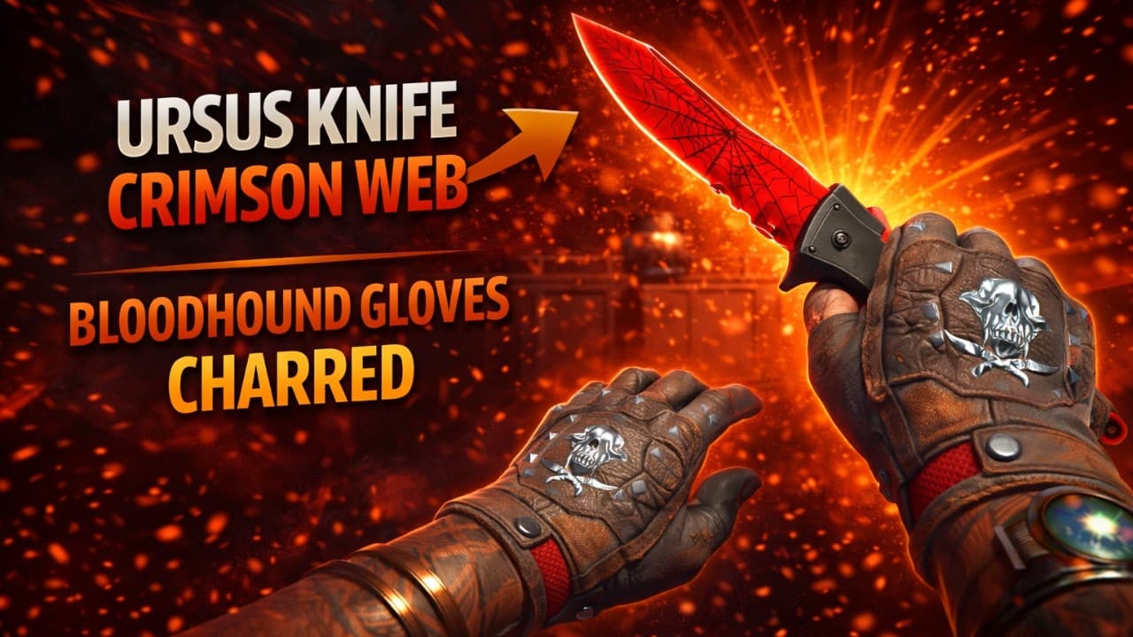 ★ Ursus Knife | Crimson Web + ★ Bloodhound Gloves | Charred